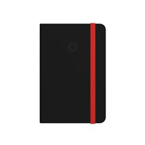 Cuaderno Con Gomilla Antartik Notes Tapa Dura A5 Hojas Rayas Negro Y Rojo 100 Hojas 80 Gr Fsc