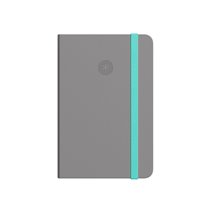 Cuaderno Con Gomilla Antartik Notes Tapa Dura A4 Hojas Lisas Gris Y Turquesa 100 Hojas 80 Gr Fsc