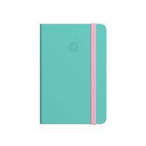 Cuaderno Con Gomilla Antartik Notes Tapa Dura A5 Hojas Cuadricula Rosa Y Turquesa 100 Hojas 80 Gr Fsc