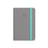 Cuaderno Con Gomilla Antartik Notes Tapa Blanda A5 Hojas Rayas Gris Y Turquesa 80 Hojas 80 Gr Fsc