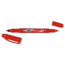 Rotulador Tombow Mono Twin Permanente Doble Punta Fina Y Gruesa Color Rojo