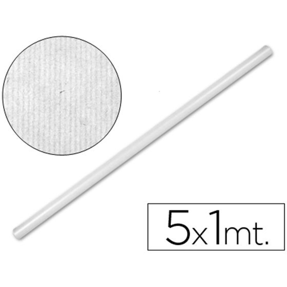 Papel Kraft Liderpapel Blanco Rollo 5X1 Mt