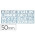 Plantilla Liderpapel Rotulacion 1700 Letras Y Numeros 50 Mm