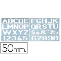 Plantilla Liderpapel Rotulacion 1700 Letras Y Numeros 50 Mm