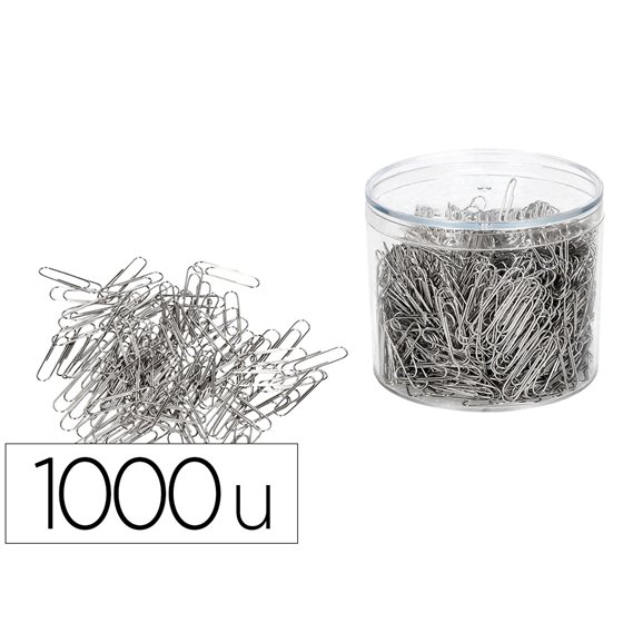 Clips Niquelados Q-Connect N�2 33 Mm Cubilete De 1000 Unidades