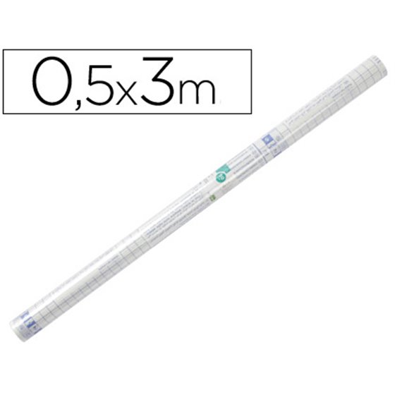 Rollo Plastico Adhesivo Liderpapel 0.50X3 Mt 50 Mc Forralibros Removible