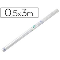 Rollo Plastico Adhesivo Liderpapel 0.50X3 Mt 50 Mc Forralibros Removible
