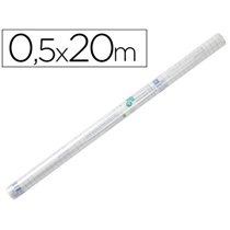 Rollo Plastico Adhesivo Liderpapel 0.50X20 Mt 80 Mc Removible