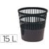 Papelera Plastico Q-Connect 15 Litros Rejilla Color Negro 285X290 Mm