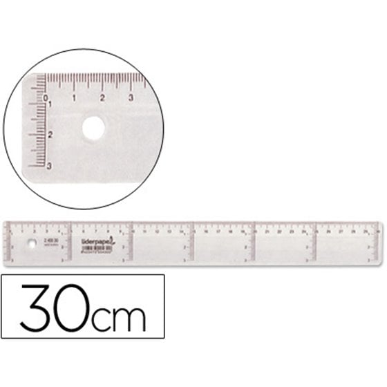 Regla Liderpapel Plastico Cristal 30 Cm