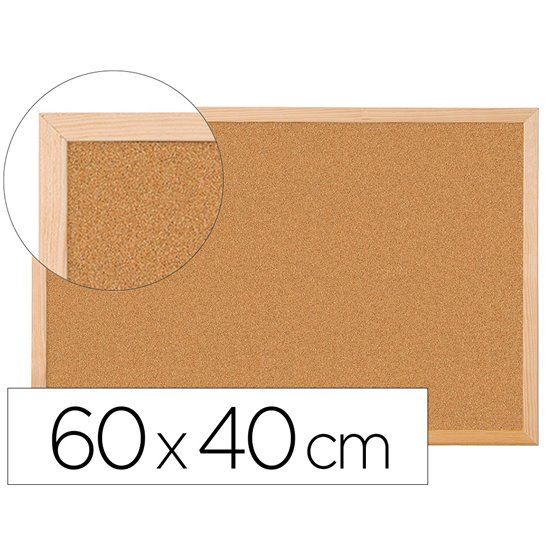 Pizarra Corcho Q-Connect 60X40 Cm Marco De Madera