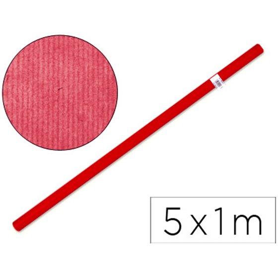 Papel Kraft Liderpapel Rojo Rollo De 5X1 Mt