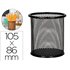 Cubilete Portalapices Q-Connect Negro Metal Redondo Rejilla Diametro 86 Mm Alto 105 Mm