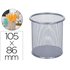 Cubilete Portalapices Q-Connect Plata Metal Redondo Rejilla Diametro 86 Mm Alto 105 Mm