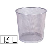 Papelera Metalica Q-Connect Rejilla Plata 265X285 Mm