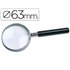 Lupa Q-Connect Cristal Aro Metalico Mango Plastico Negro 60 Mm