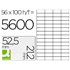 Etiqueta Adhesiva Q-Connect Kf10638 Tama�o 52,5X21,2 Mm Fotocopiadora Laser Ink-Jet Caja Con 100 Hojas Din A4