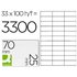 Etiqueta Adhesiva Q-Connect Kf10640 Tama�o 70X25 Mm Fotocopiadora Laser Ink.Jet Caja Con 100 Hojas Din A4