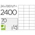 Etiqueta Adhesiva Q-Connect Kf10647 Tama�o 70X37 Mm Fotocopiadora Laser Ink-Jet Caja Con 100 Hojas Din A4