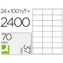 Etiqueta Adhesiva Q-Connect Kf10647 Tama�o 70X37 Mm Fotocopiadora Laser Ink-Jet Caja Con 100 Hojas Din A4