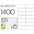Etiqueta Adhesiva Q-Connect Kf10655 Tama�o 105X42 Mm Fotocopiadora Laser Ink-Jet Caja Con 100 Hojas Din A4