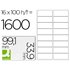 Etiqueta Adhesiva Q-Connect Kf01584 Tama�o 99,1X33,9 Mm Fotocopiadora Laser Ink-Jet Caja Con 100 Hojas Din A4
