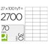 Etiqueta Adhesiva Q-Connect Kf10642 Tama�o 70X30 Mm Fotocopiadora Laser Ink-Jet Caja Con 100 Hojas Din A4