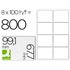 Etiqueta Adhesiva Q-Connect Kf01588 Tama�o 99,1X67,7 Mm Fotocopiadora Laser Ink-Jet Caja Con 100 Hojas Din A4