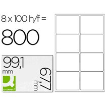 Etiqueta Adhesiva Q-Connect Kf01588 Tama�o 99,1X67,7 Mm Fotocopiadora Laser Ink-Jet Caja Con 100 Hojas Din A4