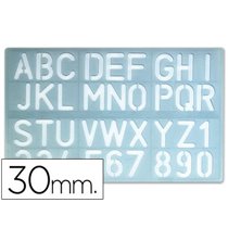 Plantilla Liderpapel Rotulacion 1600 Letras Y Numeros 30 Mm