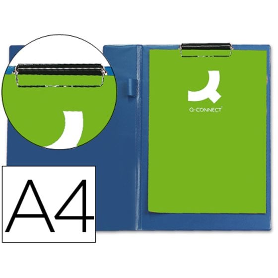 Carpeta Q-Connect Miniclips Plastico Din A4 Azul