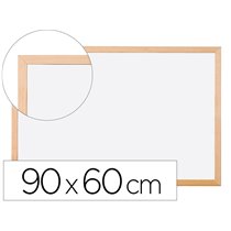 Pizarra Blanca Q-Connect Melamina Marco De Madera 90X60 Cm