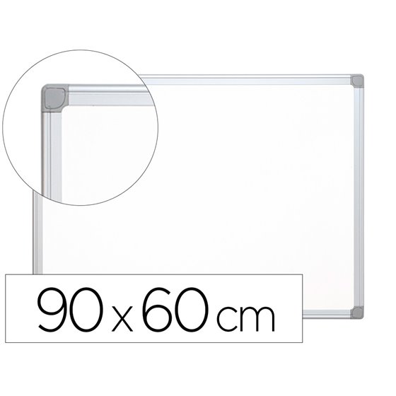 Pizarra Blanca Q-Connect Melamina Marco De Aluminio 90X60 Cm
