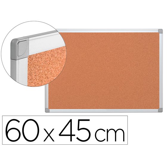 Pizarra Corcho Q-Connect 60X45 Cm Marco Aluminio