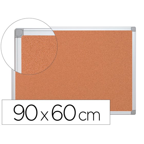 Pizarra Corcho Q-Connect Marco De Aluminio 90X60 Cm