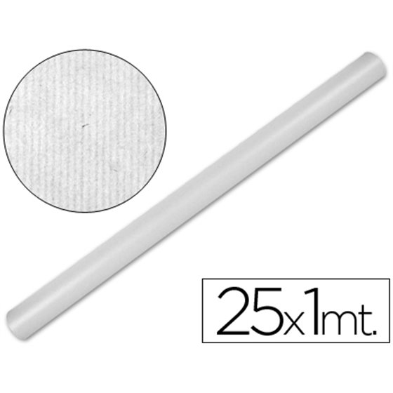 Papel Kraft Liderpapel Blanco Rollo 25X1 Mt