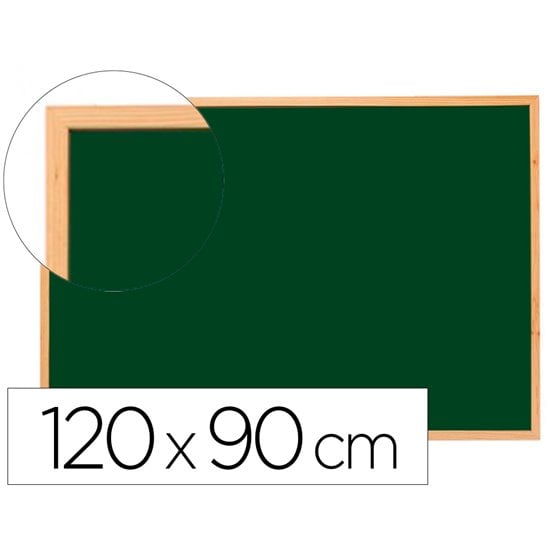 Pizarra Verde Q-Connect Marco De Madera 120X90 Cm Sin Repisa