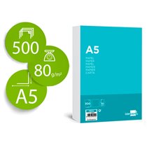 Papel Liderpapel A5 80G/M2 Liso Paquete De 500 Hojas