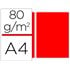 Papel Color Liderpapel A4 80Gr Rojo Paquete De 100 Hojas