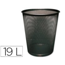 Papelera Metalica Q-Connect Negra Rejilla 295X345Mm
