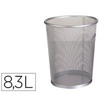 Papelera Metalica Q-Connect Rejilla Gris 190X260X235 Mm