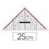 Escuadra M+R Geometria 25 Cm Plastico Cristal