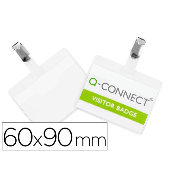 Identificador Con Pinza Q-Connect Kf01560 60X90 Mm Con Apertura Superior