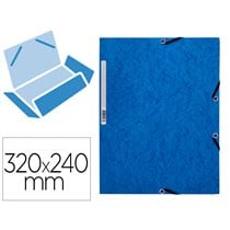 Carpeta Q-Connect Gomas Kf02167 Carton Simil-Prespan Solapas 320X243 Mm Azul