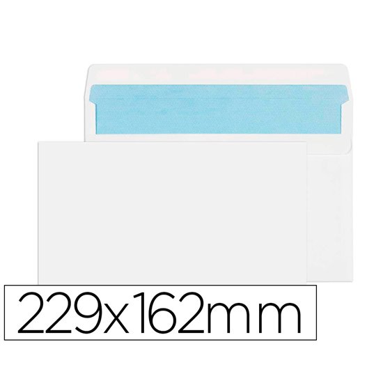 Sobre Liderpapel N.11 Blanco Din C5 162X229 Tira De Silicona Caja De 500 Unidades
