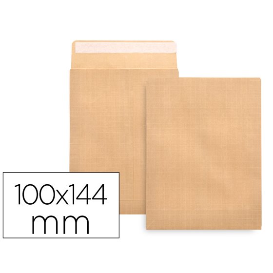 Sobre Liderpapel Bolsa N.1 Kraft Salarios 100X145 Mm Tira Silicona Caja De 1000 Unidades