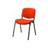 Silla Apilable Q-Connect Brazos Cortos Tapizada Sin Rueds 910 Mm Alto 460 Mm Largo440 Mm Profundidad Roja