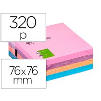 Bloc De Notas Adhesivas Quita Y Pon Q-Connect Con 320 Hojas 76X76Mm