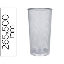 Paraguero Metalico Q-Connect Kf00828 Rejilla Plata 26,5 Diametro X 50 Cm