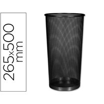 Paraguero Metalico Q-Connect Kf00829 Rejilla Negro 26,5 Diametro X 50 Cm